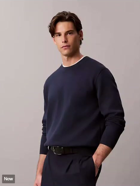 tech knit relaxed sweater