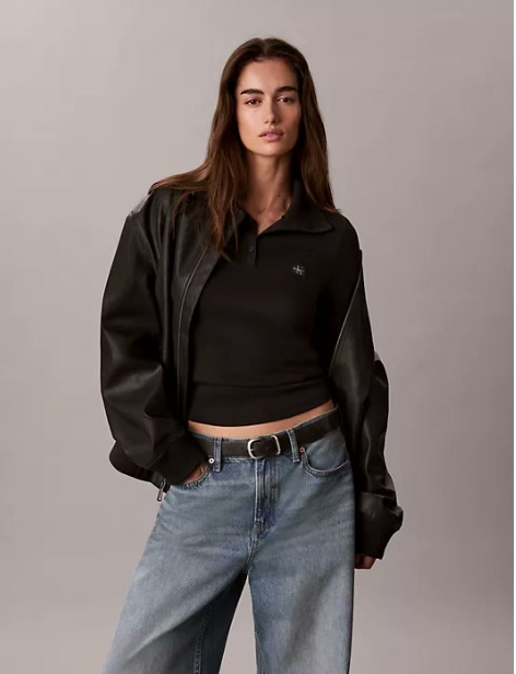 woven monologo henley turtleneck sweater