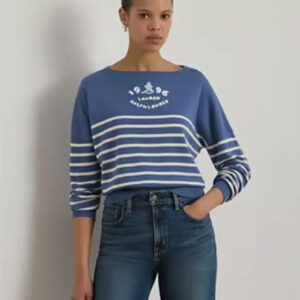 lauren ralph lauren — women's boat neck long sleeve sweater