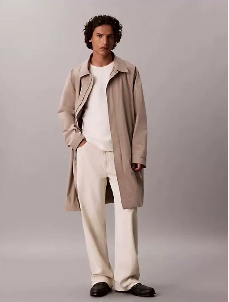 tech nylon relaxed car coat