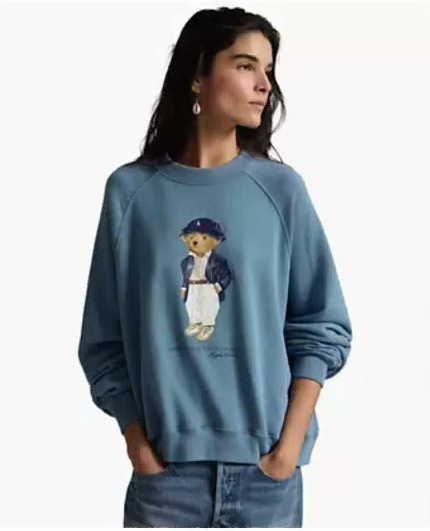 polo ralph lauren — women's polo bear crewneck sweatshirt polo ralph lauren — women's polo bear crewneck sweatshirt