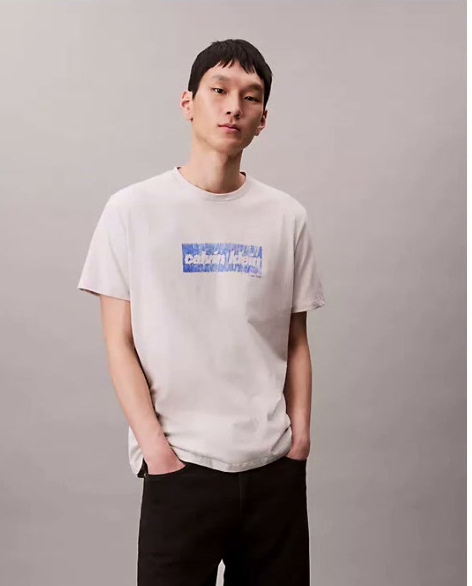 faded logo graphic classic t shirt