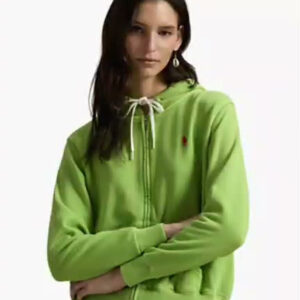 polo ralph lauren — women's full zip drawstring hoodie