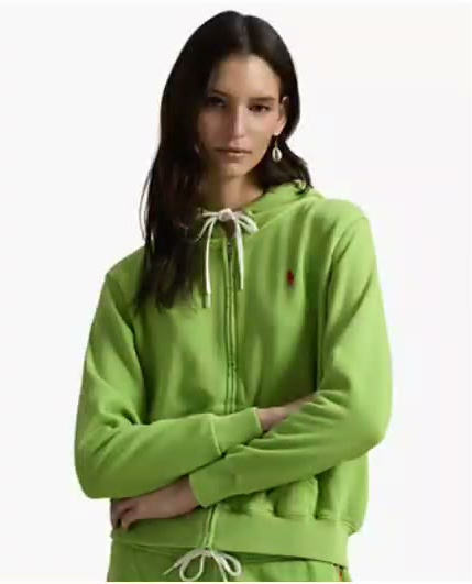 polo ralph lauren — women's full zip drawstring hoodie polo ralph lauren — women's full zip drawstring hoodie