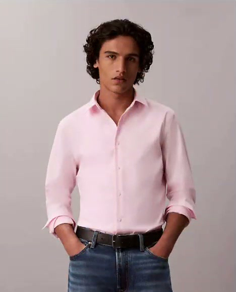 supima stretch cotton slim shirt