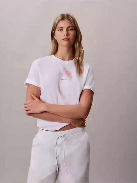 floral logo graphic boxy t shirt