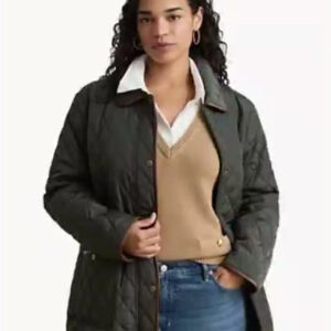 lauren ralph lauren — plus size diamond quilted lined coat macy's exclusive