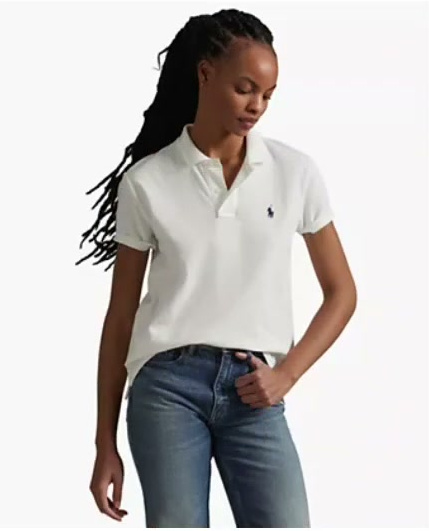 polo ralph lauren — women's classic fit mesh polo shirt polo ralph lauren — women's classic fit mesh polo shirt