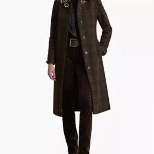 lauren ralph lauren — women's plaid wool blend belted coat macy's exclusive