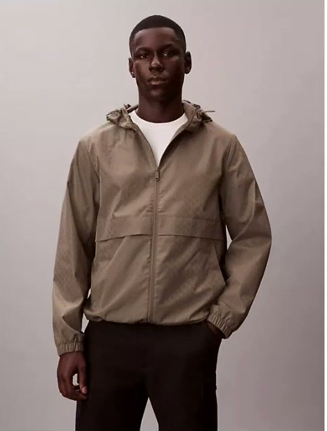 allover emblem logo windbreaker jacket