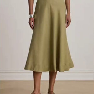 lauren ralph lauren — women's linen a line midi skirt