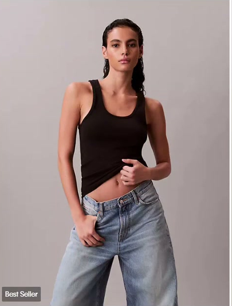 cotton contour rib tank