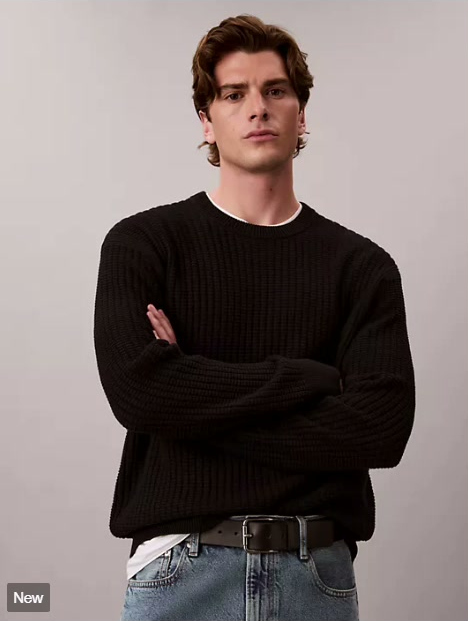 cotton tuck stitch sweater