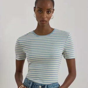 lauren ralph lauren — women's striped short sleeve t shirt