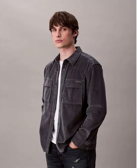 corduroy relaxed button down shirt