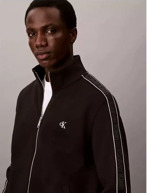 logo tape full zip jacket