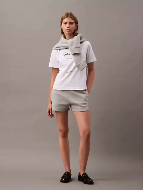 archive logo fleece shorts