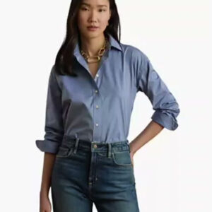 lauren ralph lauren — women's oversized button placket shirt