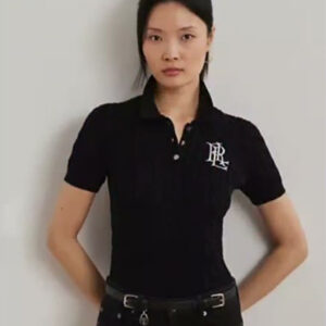 lauren ralph lauren — women's cable knit sweater polo