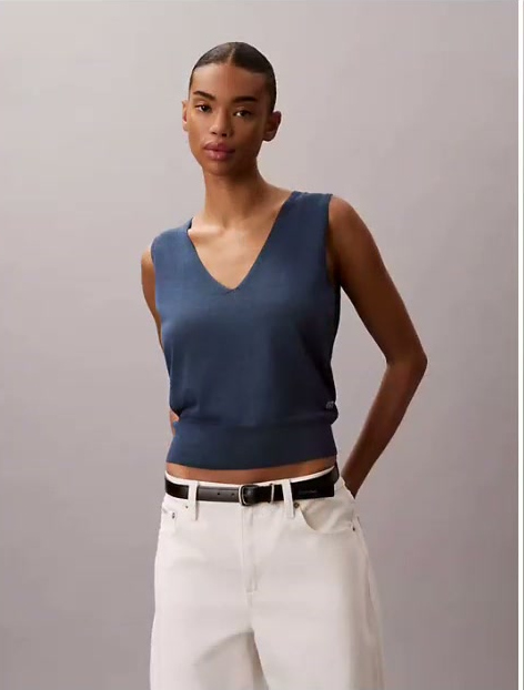 linen blend tank top