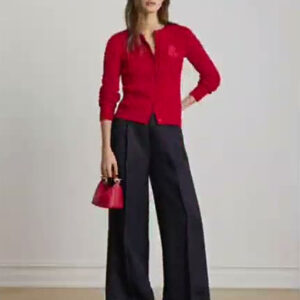 lauren ralph lauren — women's twill wide leg pants