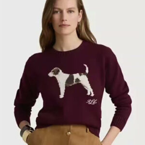 lauren ralph lauren — women's cotton dog sweater