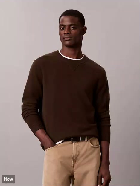 merino wool crewneck sweater