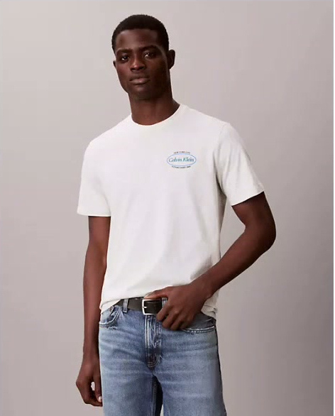 diner calvin klein graphic logo tee