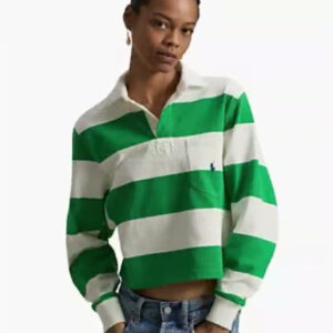 polo ralph lauren — women's wide stripe rugby shirt