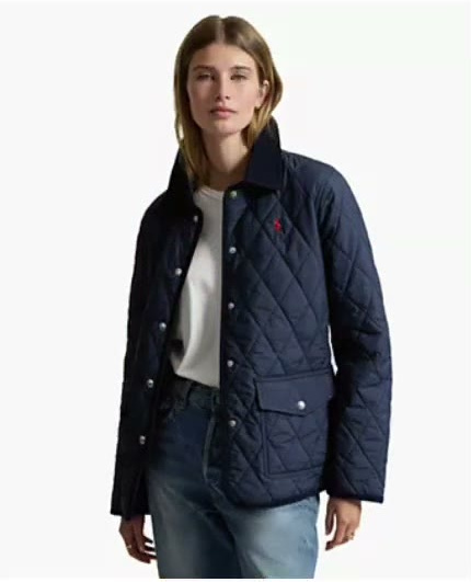 polo ralph lauren — women's quilted barn water repellent jacket polo ralph lauren — women's quilted barn water repellent jacket