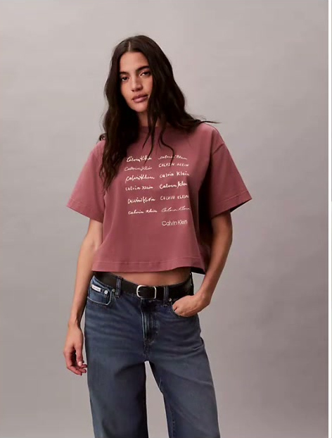 logo font graphic boxy t shirt