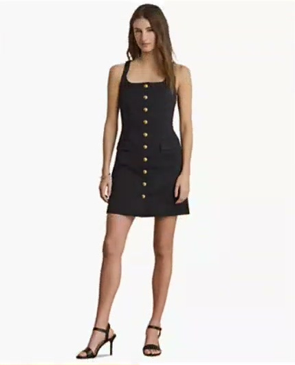 women's button trim faille cocktail dress women's button trim faille cocktail dress