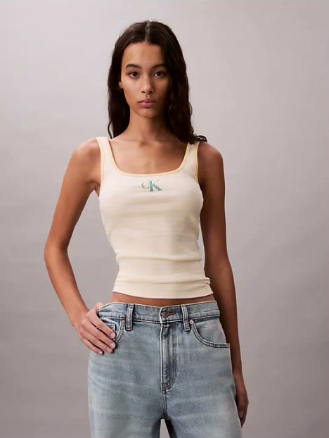monologo stripe rib tank top