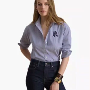 lauren ralph lauren — women's striped long sleeve shirt