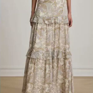 lauren ralph lauren — women's tiered a line maxi skirt