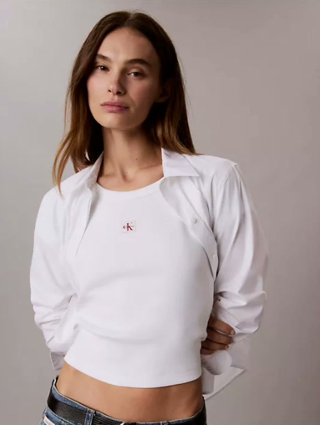 woven monologo slim t shirt