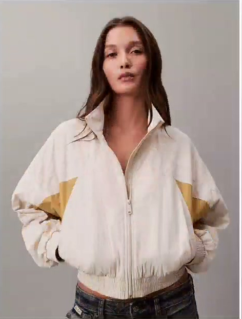 colorblock dolman sleeve cropped jacket