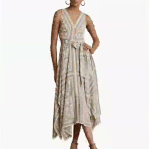 women's sleeveless handkerchief hem dress