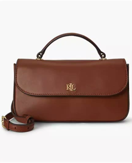 lauren ralph lauren — marcy small smooth leather crossbody handbag lauren ralph lauren — marcy small smooth leather crossbody handbag