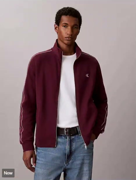 logo tape full zip jacket