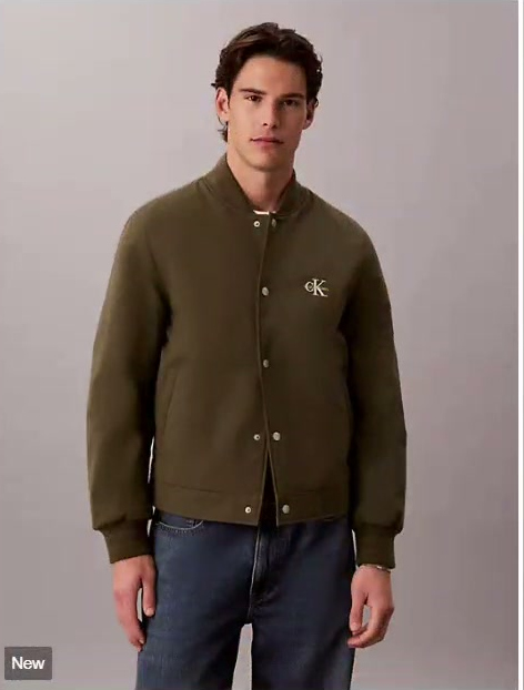 mixed media varsity bomber jacket
