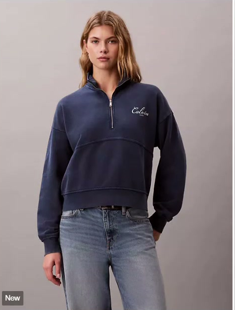 french terry zip sweatshirt