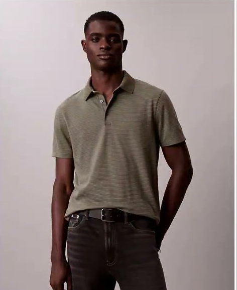 supima cotton stripe polo shirt