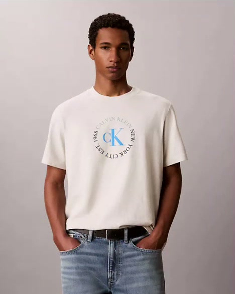 circle logo monogram graphic tee