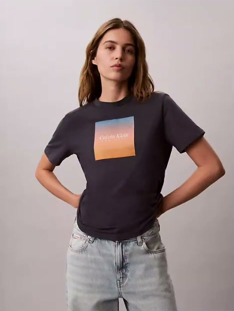 sunset graphic classic tee