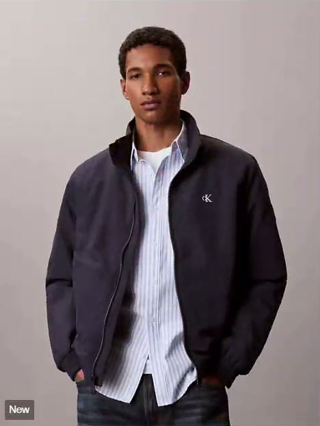 padded nylon zip jacket