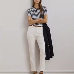 lauren ralph lauren — double faced stretch cotton pant