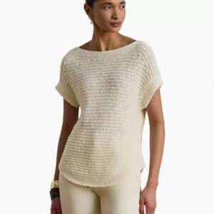lauren ralph lauren — women's boat neck dropped shoulder sweater
