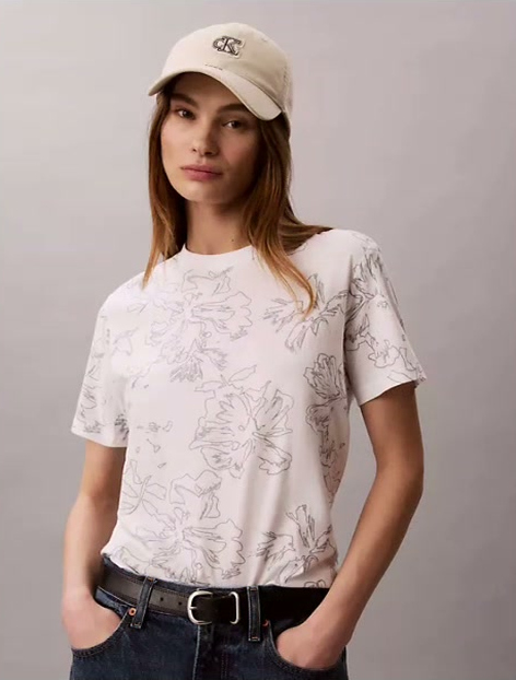 floral graphic classic tee