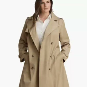 lauren ralph lauren — plus size double breasted trench coat, created for macy's